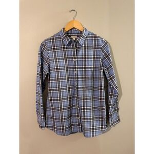NWT L.L. Bean Plaid Button Down Womens S